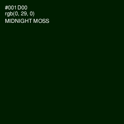 #001D00 - Midnight Moss Color Image